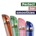 4 PCS Glass Drinking Straws for Smoothies